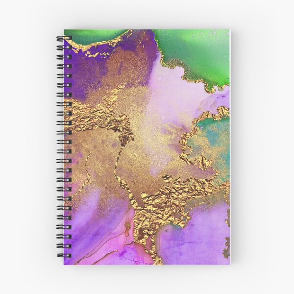 Item preview, Shiny Purple Green and Gold Ink Faux Marble  designed and sold by MysticMarble.