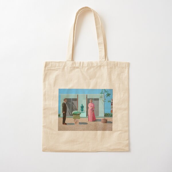 David Hockney - American Collectors (Fred and Marcia Weisman) Cotton Tote Bag
