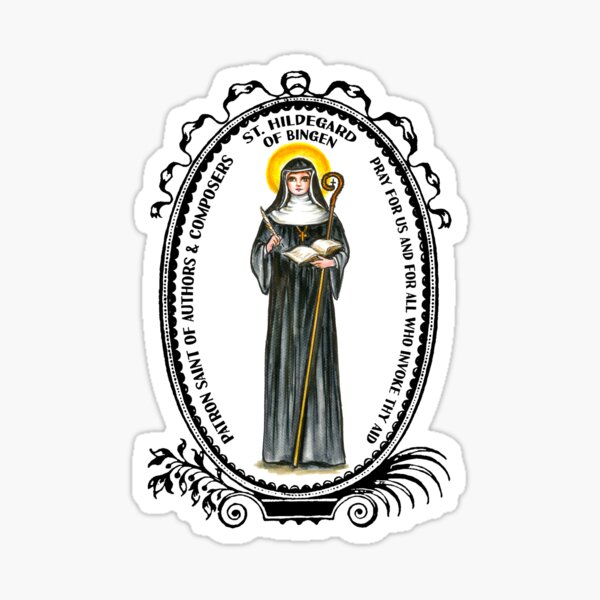 Vista previa del artículo con la obra «Saint Hildegard de Bingen Patrono de Autores y Compositores», diseñado y vendido por myaltar.
