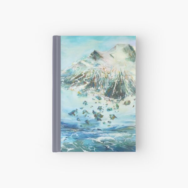 A mountain is flying over the ocean Hardcover Journal