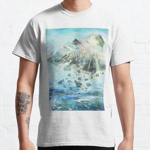 A mountain is flying over the ocean Classic T-Shirt