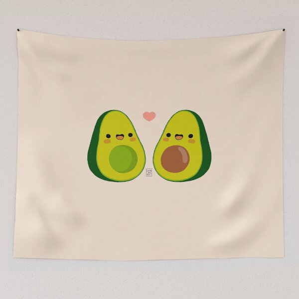 Item preview, Avocado Kawaii in love designed and sold by LauraPemArt.