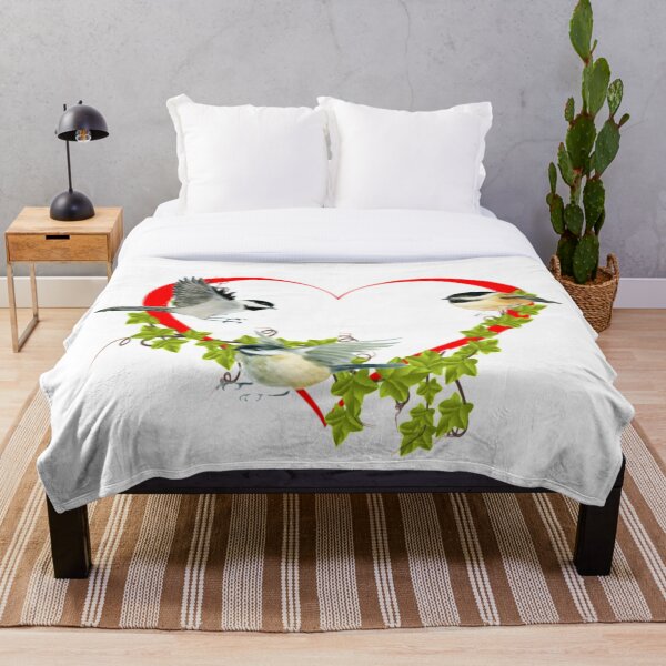 Chickadees Throw Blanket