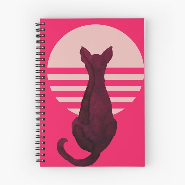 Item preview, 80's retro wave cat sun designed and sold by Catlit.