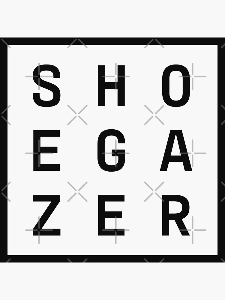 "Shoegazer Typographic Design" Sticker for Sale by 90sMall Redbubble