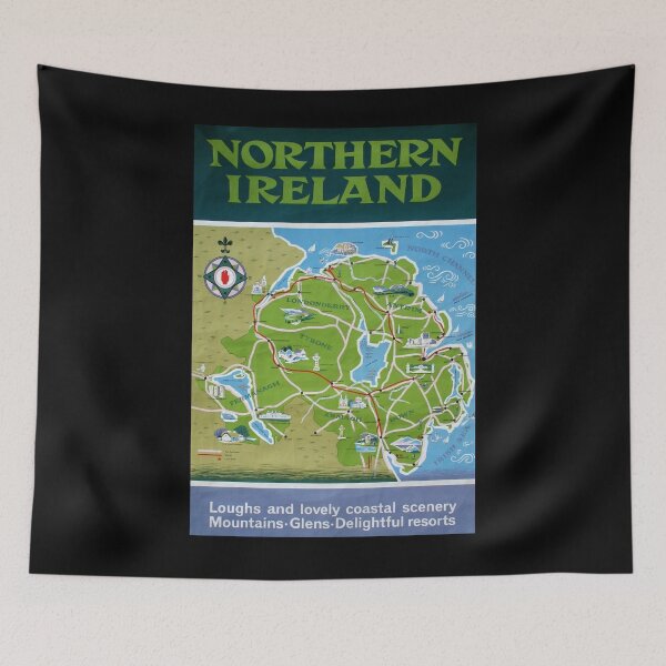 Item preview, cartel ferroviario Northern Ireland designed and sold by stickart-marek.
