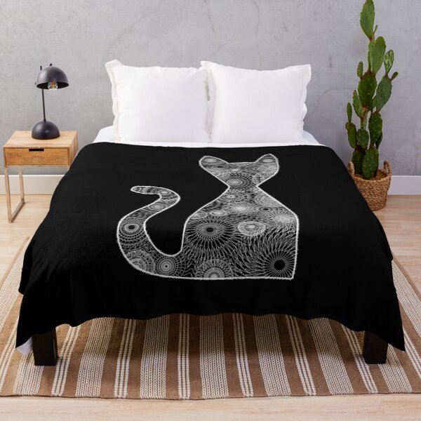 Item preview, Minimalistic cat with mandala pattern designed and sold by CiniArt.