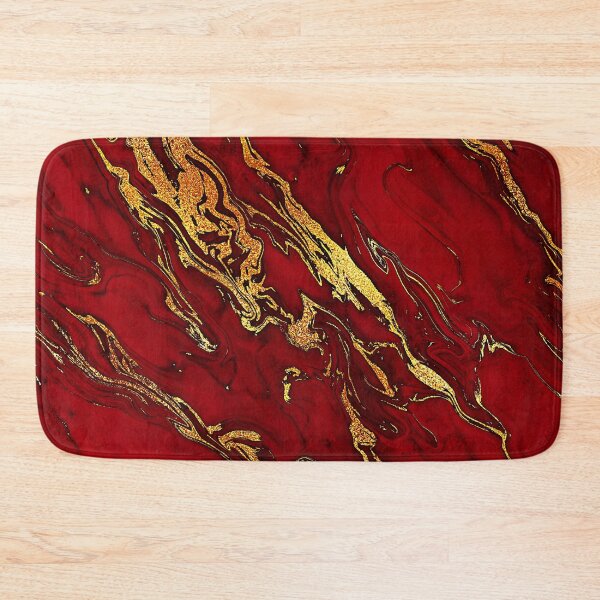 Item preview, Faux Fire Red And Gold Marble  designed and sold by MysticMarble.