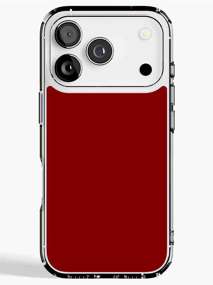 Thumbnail 1 of 5, iPhone Case, Plain simple solid maroon colored designed and sold by TopplundDesigns.