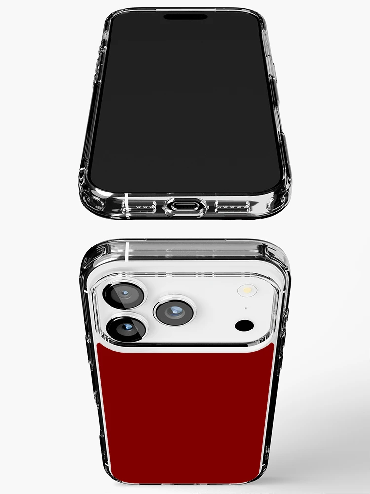 Thumbnail 3 of 5, iPhone Case, Plain simple solid maroon colored designed and sold by TopplundDesigns.
