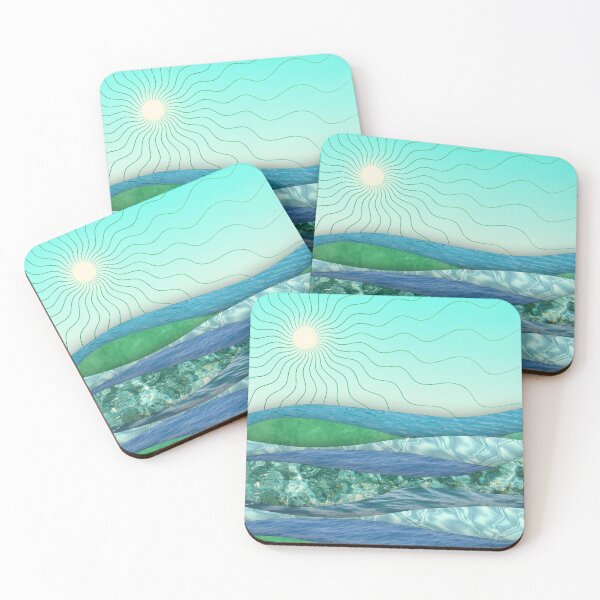 Item preview, Abstract texture landscape of sea and sun designed and sold by CiniArt.