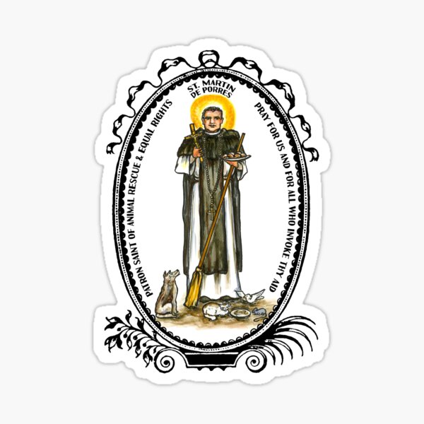 Item preview, Saint Martin de Porres Patron of Animal Rescue & Equal Rights designed and sold by myaltar.