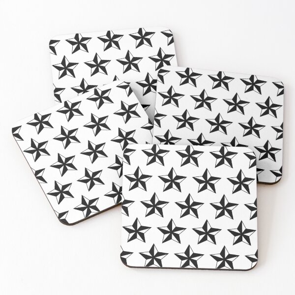 Item preview, White and Black Star Pattern designed and sold by cgroenewald.