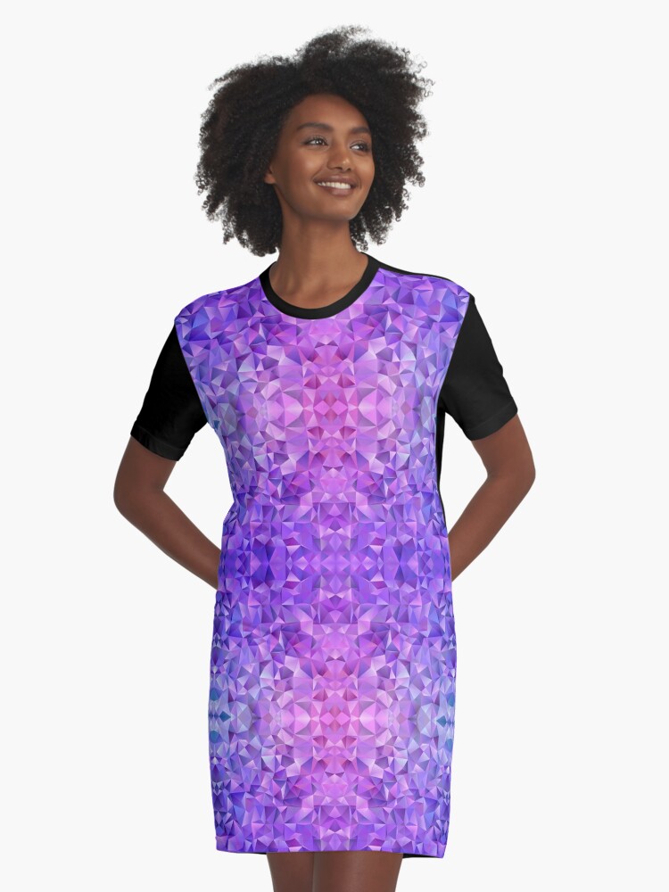 Abstract Mosaic Triangle | Graphic T-Shirt Dress