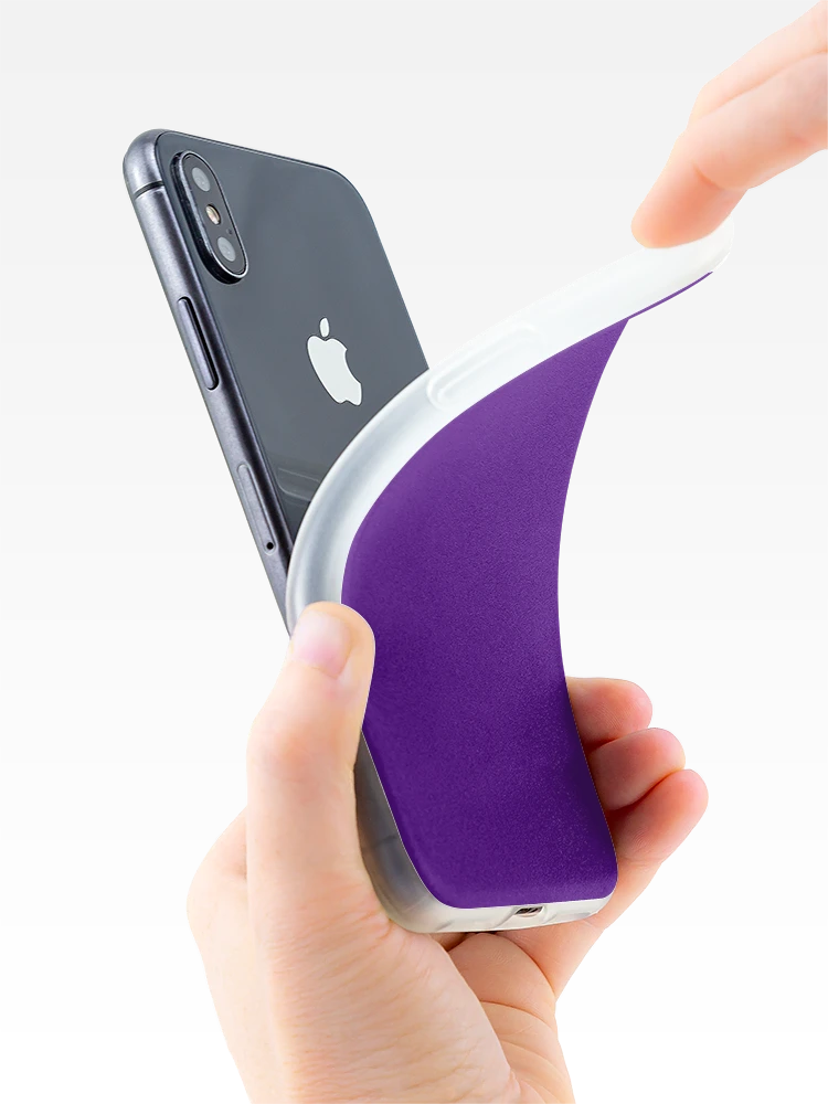 Thumbnail 4 of 5, iPhone Case, Plain simple solid indigo colored designed and sold by TopplundDesigns.