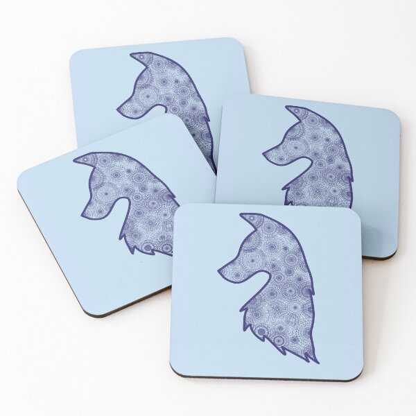 Item preview, Minimalistic wolf head with mandala pattern designed and sold by CiniArt.