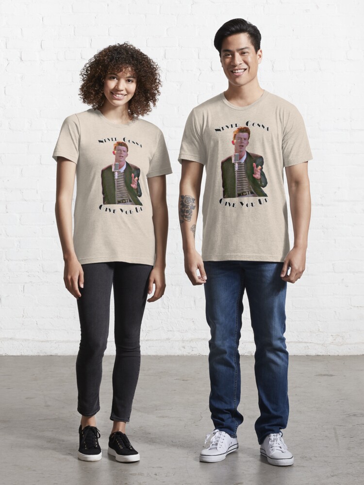 Never Gonna Give You Up Rickroll - Rick Astley Essential T-Shirt by  Samstown4077