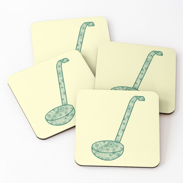 Item preview, Minimalistic ladle with mandala pattern designed and sold by CiniArt.