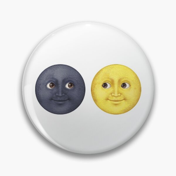 Item preview, Staring New/Full Moon Face Emojis designed and sold by Katie's Redbubble.