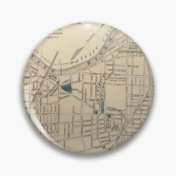 Item preview, Vintage Map of Rutherford NJ (1872) designed and sold by BravuraMedia.