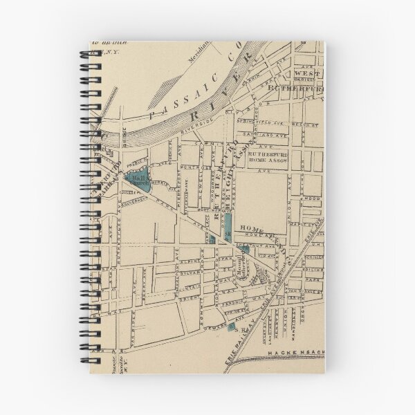 Item preview, Vintage Map of Rutherford NJ (1872) designed and sold by BravuraMedia.