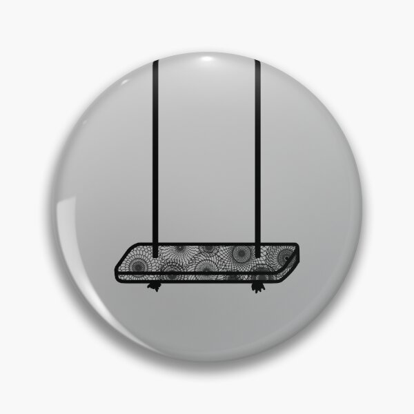 Item preview, Minimalistic swing with mandala pattern in black and white designed and sold by CiniArt.