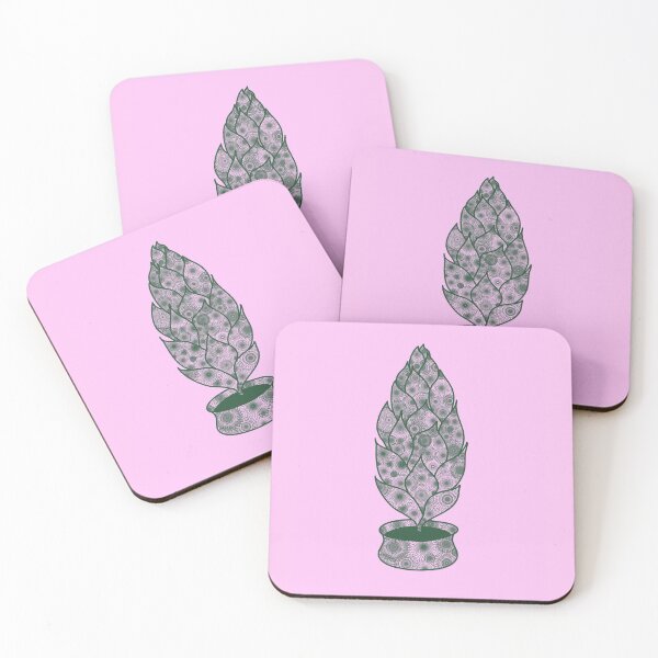 Item preview, Minimalistic plant in pot with mandala pattern designed and sold by CiniArt.