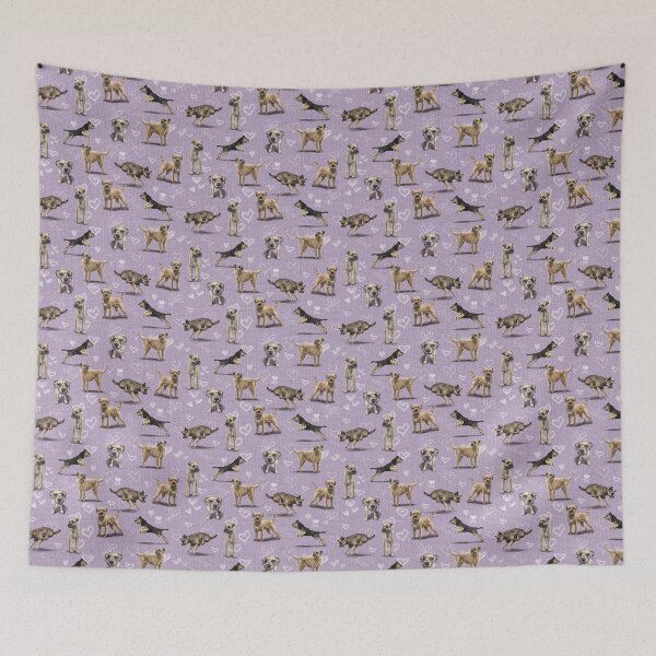 Item preview, The Border Terrier Purple Version designed and sold by Elspeth Rose Design.