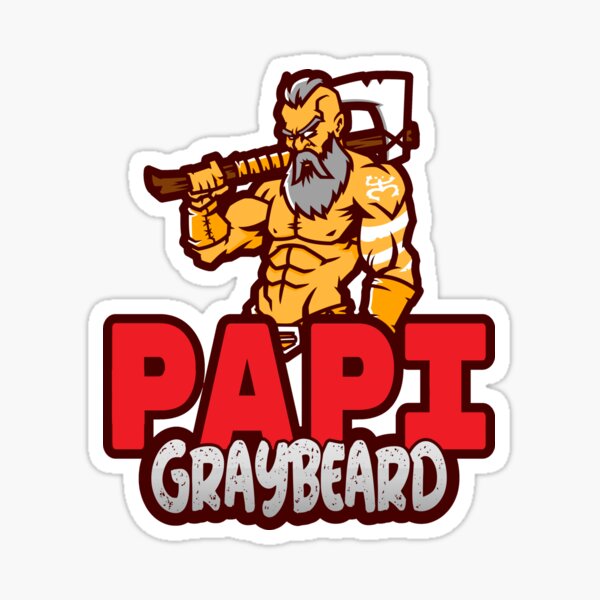 Papi GrayBeard Logo Sticker