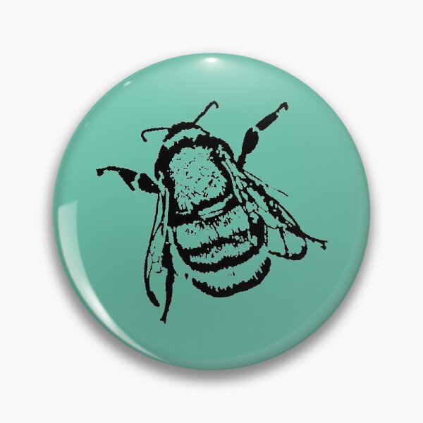 Item preview, Bee on Biscay green pattern designed and sold by JillBusbyArt.