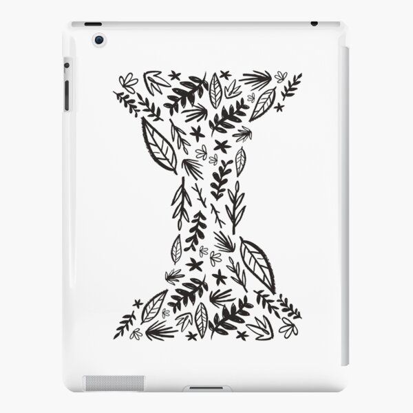 Black and white tribal pattern flower iPad Snap Case