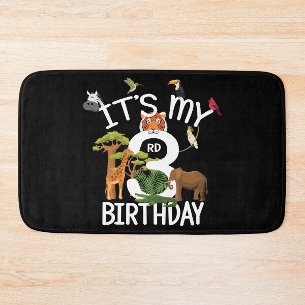 Item preview, It's My 3rd Birthday Boy Zoo Theme 3 Years Old Animal Party graphic designed and sold by Grabitees.