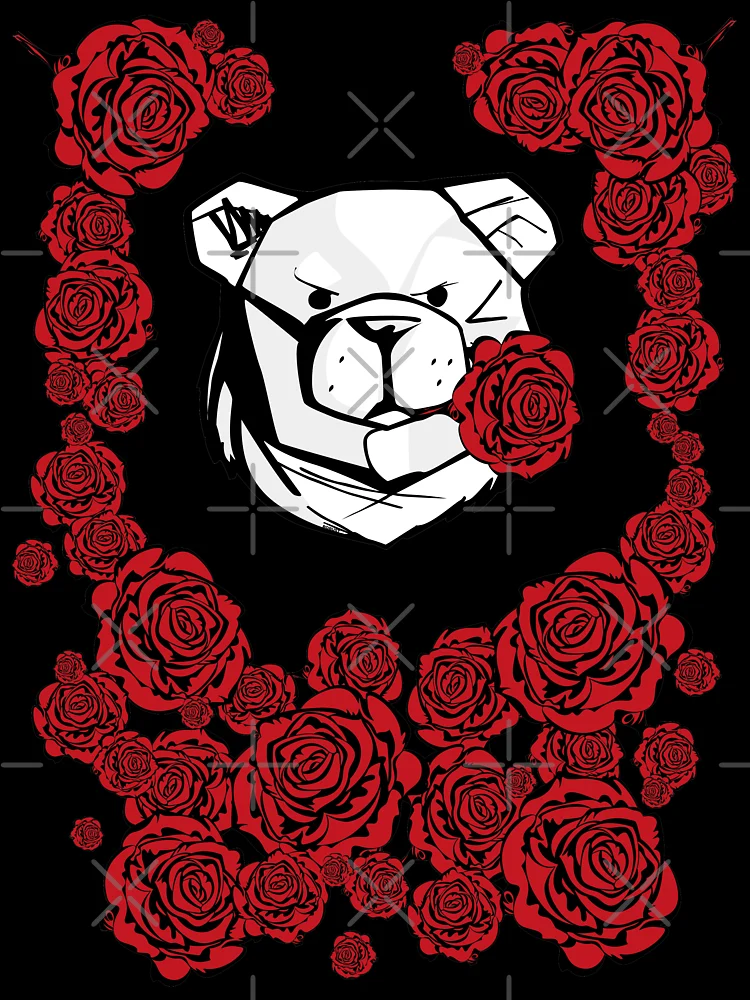 Imagen 7 de 7, Camiseta oversize con la obra OSO ROBUSTO ROSAS ROJAS, diseñada y vendida por Robust.