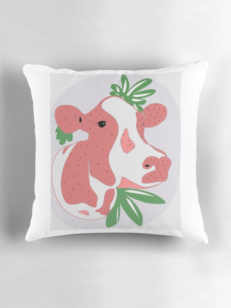 Thumbnail 3 of 4, Pillow, Strawberry cow designed and sold by racer0220.