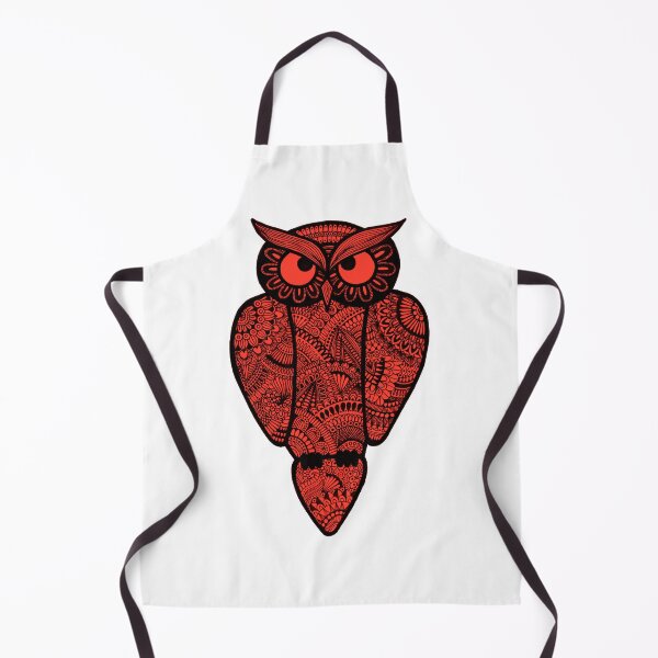 Item preview, Zentangle Owl (red design) designed and sold by Calen Picard-Carroll.