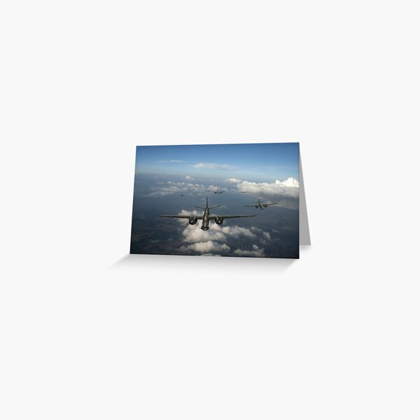 RAF Bostons at medium altitude Greeting Card
