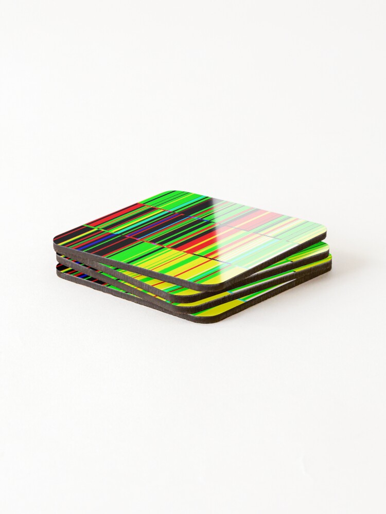 Thumbnail 4 of 5, Coasters (Set of 4), Spectrum data glitch designed and sold by UDDesign.
