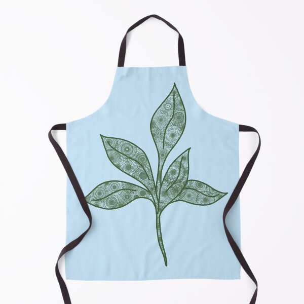 Item preview, Minimalistic plant with mandala pattern in green and blue designed and sold by CiniArt.