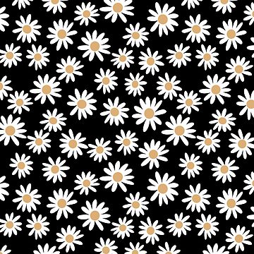 Artwork thumbnail, Daisies - daisy pattern, floral, florals, flower, retro, vintage, 70s, camel, brown, rust, earthy, terracotta by charlottewinter