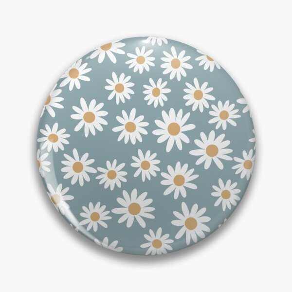 Item preview, Blue Daisies - daisy pattern, floral, florals, flower, retro, vintage, 70s, camel, brown, rust, earthy, terracotta designed and sold by charlottewinter.