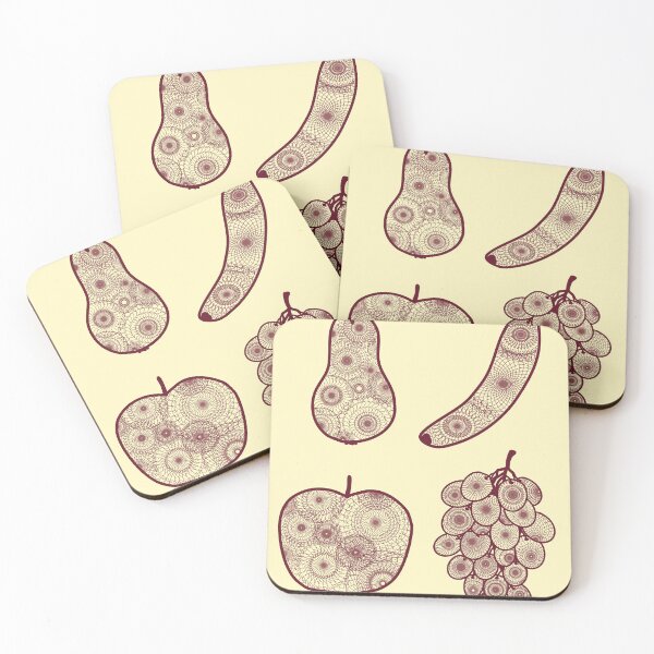 Item preview, Minimalistic fruits design with mandala pattern designed and sold by CiniArt.