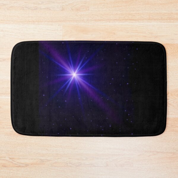 Item preview, Beautiful abstract background. The night sky with many small stars and one big star flash with glowing blue and purple rays  designed and sold by Yevheniia Hulinska.