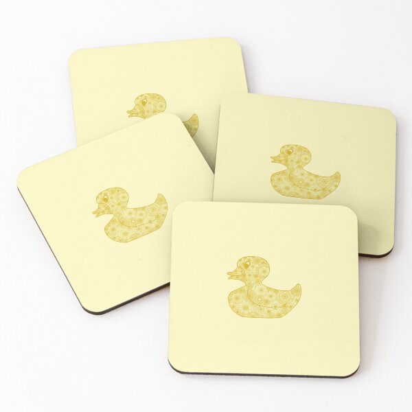 Item preview, Minimalistic yellow rubber duck with mandala pattern designed and sold by CiniArt.