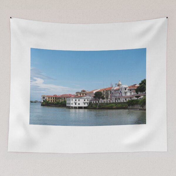 Item preview, View of waterfront and old town Casco Viejo in Panama City designed and sold by krisgreenwood.