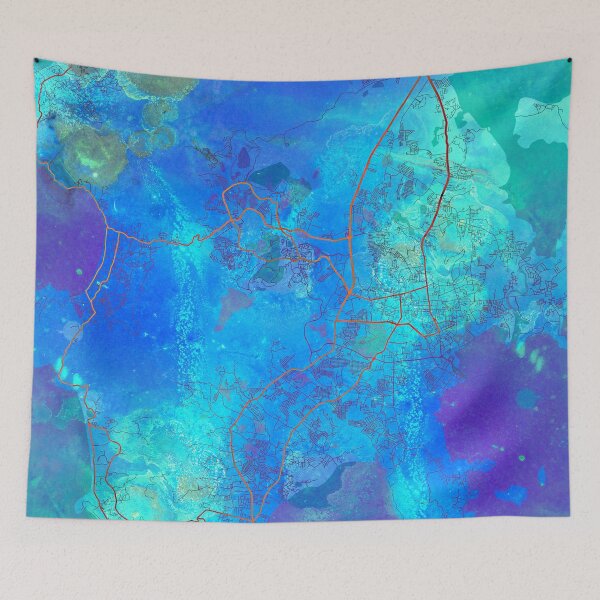 Item preview, Phuket Thailand Street Map Blue Lagoon designed and sold by IvonDesign.