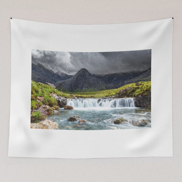 Item preview, Spring lightning storm at the Fairy Pools. designed and sold by Phillip Thornton.