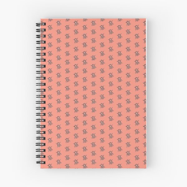 Item preview, Bee on coral pink pattern designed and sold by JillBusbyArt.