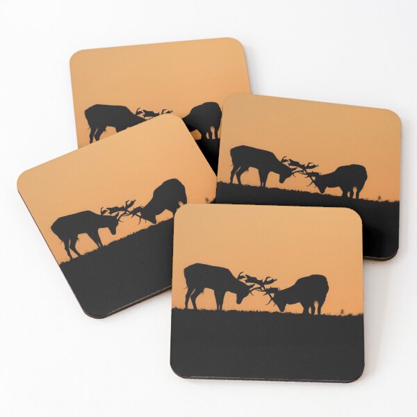 Item preview, Fallow Deer Rutting at Dusk designed and sold by Glenn Welch.