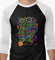 Camiseta ¾ bicolor para hombre D & D (Dungeons and Dragons) - ¡Así es como ruedo!
