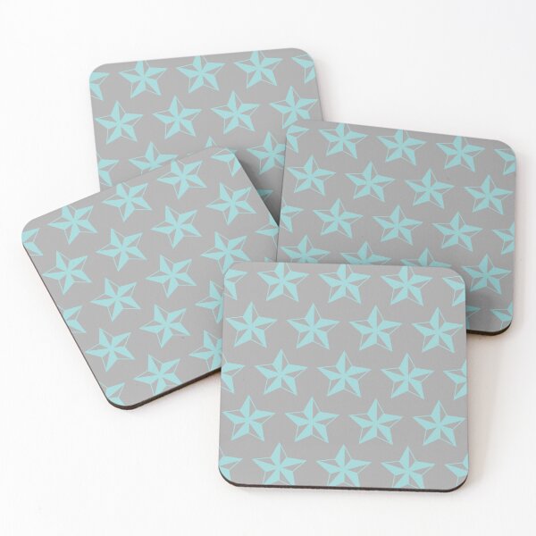 Item preview, Grey and Aqua Star Pattern designed and sold by cgroenewald.